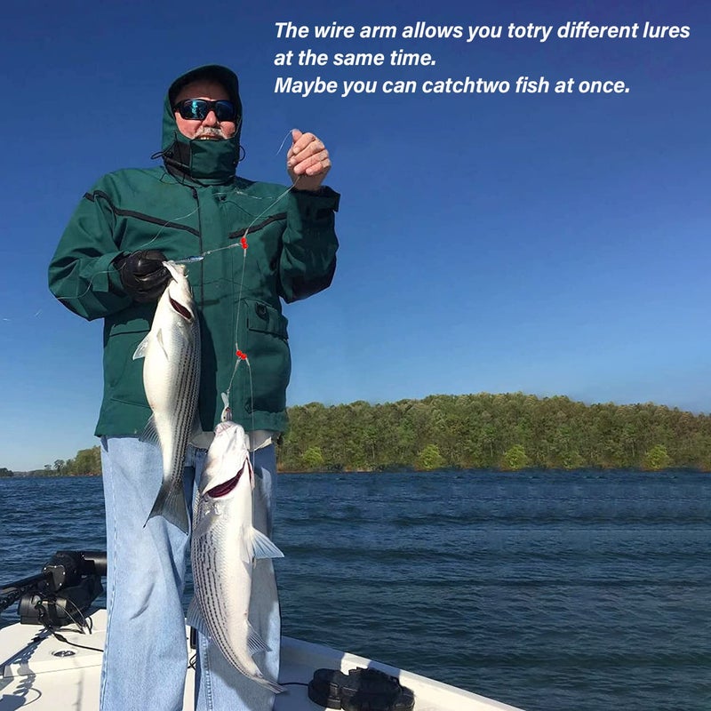 YOTO Fishing Leaders,Saltwater Tackle Rig with Swivels Snap, High-Strength Fishing Wire Gear Equipment for Lures Bait Or Hooks,1Arm and 2Arm - Image 4
